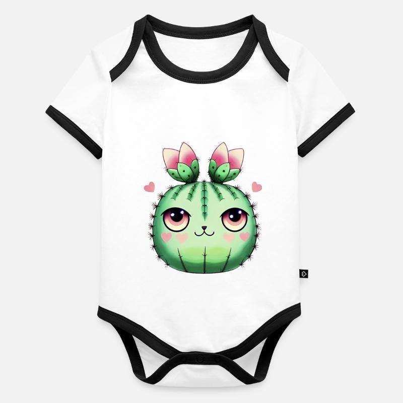 melon Body Bébé bio contrasté manches courtes
