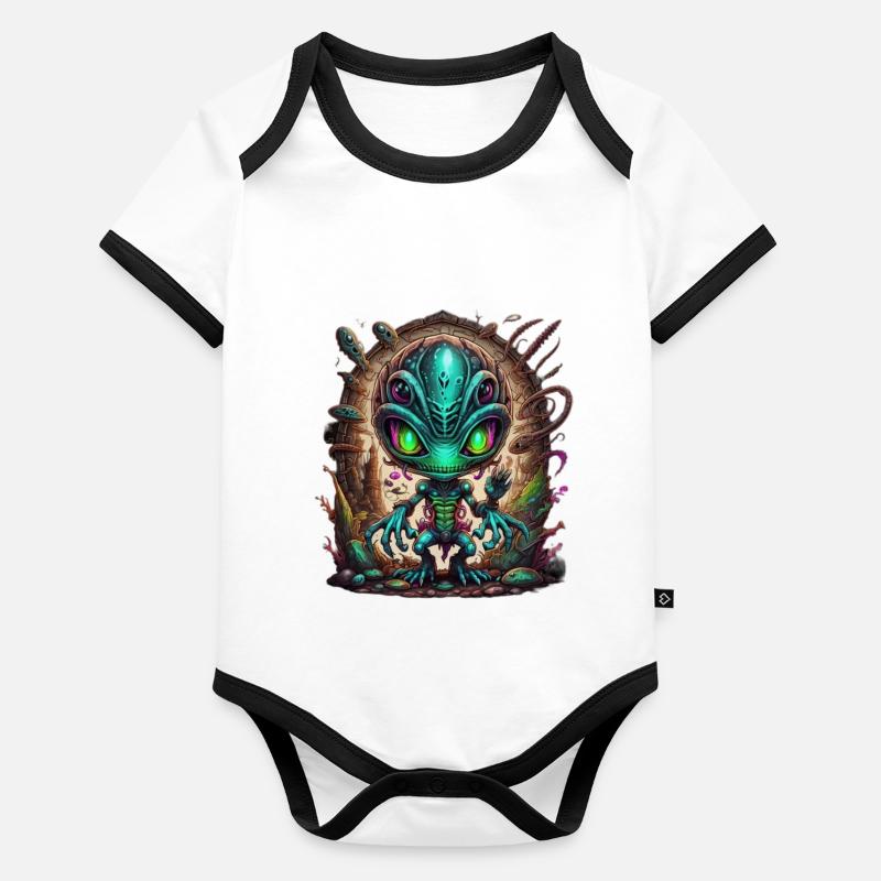 Alien Boy Organic Baby Contrasting Bodysuit