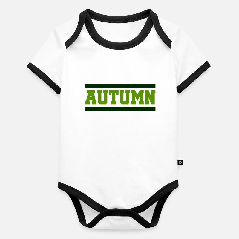 Automne Body Bébé bio contrasté manches courtes