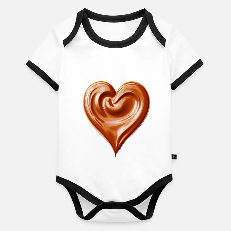J’aime ... Choco Body Bébé bio contrasté manches courtes