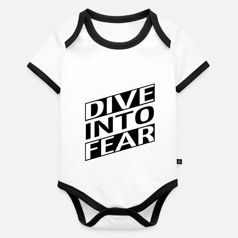Saut à l’élastique Déclaration de sécurité Courage résilient Body Bébé bio contrasté manches courtes