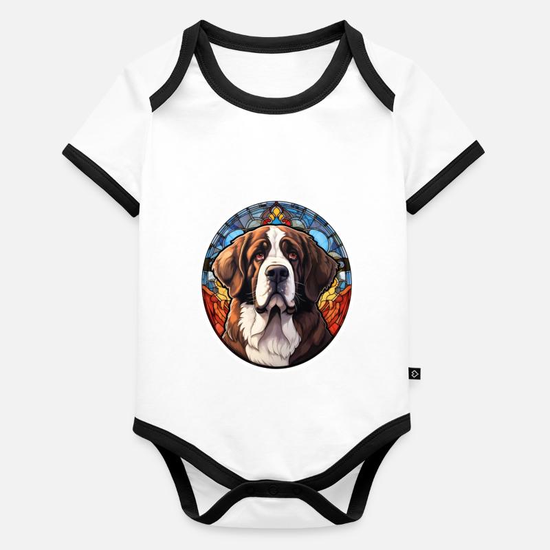 St. Bernard's Head Organic Baby Contrasting Bodysuit