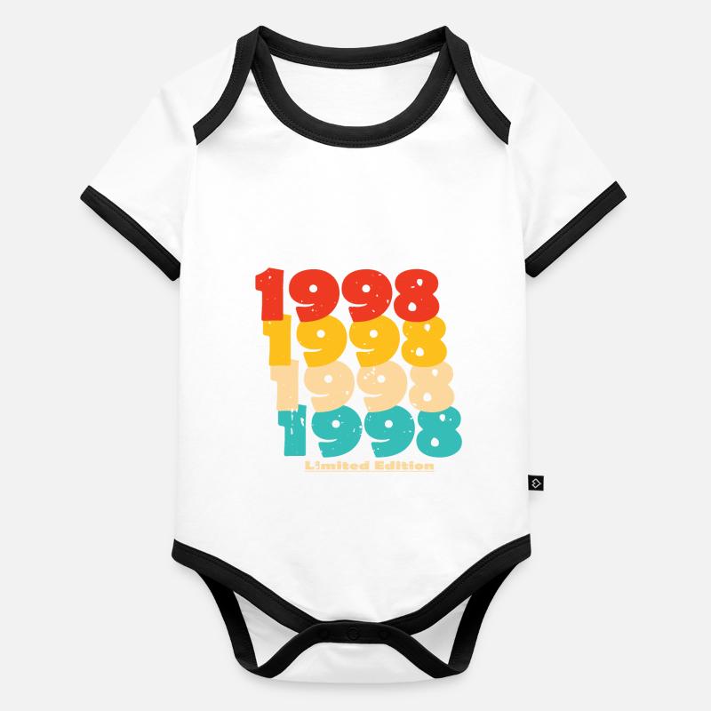 1998 : Edition Limitée - 26e anniversaire Body Bébé bio contrasté manches courtes