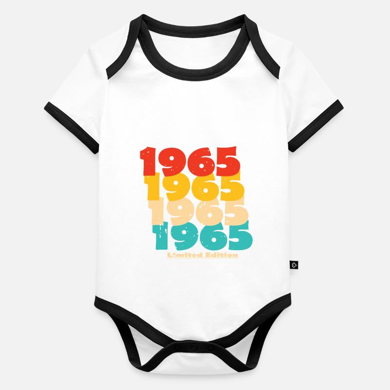 1965 : Edition Limitée - 59e anniversaire Body Bébé bio contrasté manches courtes