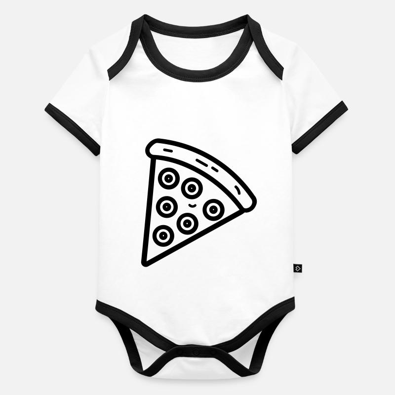 Pizza slice Organic Baby Contrasting Bodysuit