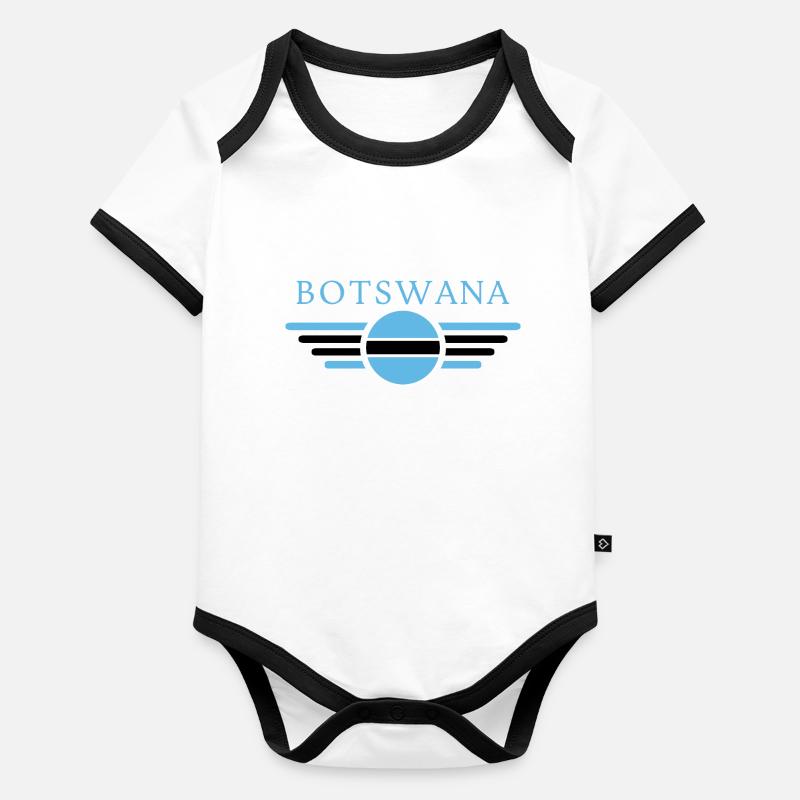 J’aime le Botswana, T-shirt design de style élégance Body Bébé bio contrasté manches courtes
