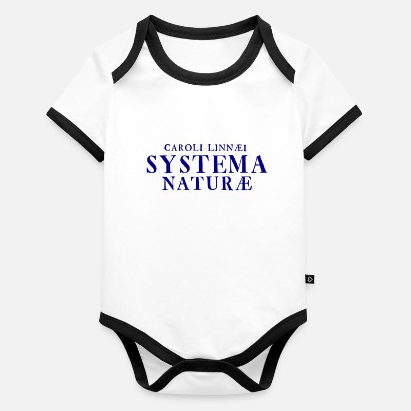 Systema Naturae Baby Bio-Kurzarm-Kontrastbody