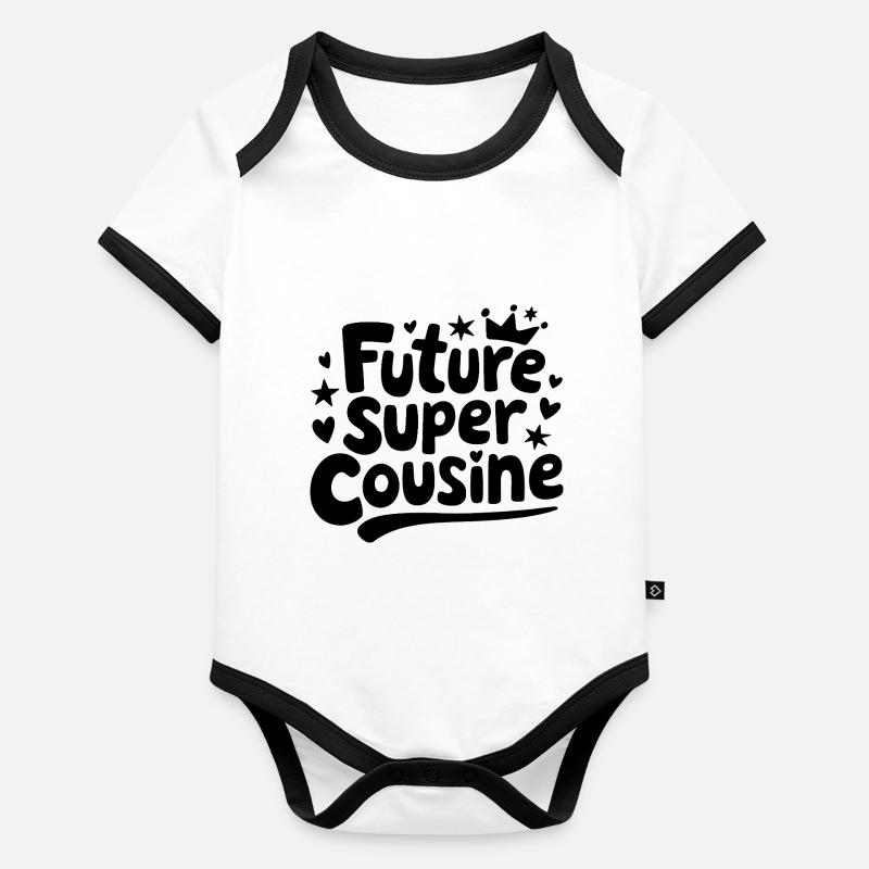 Future Super Cousine Géniale Body Bébé bio contrasté manches courtes