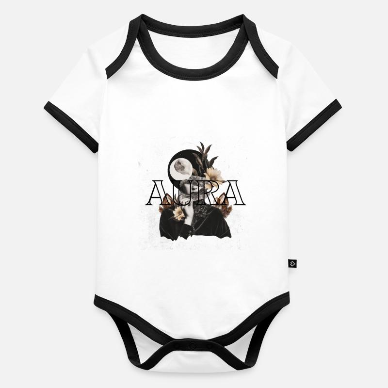 Aura Baby Bio-Kurzarm-Kontrastbody