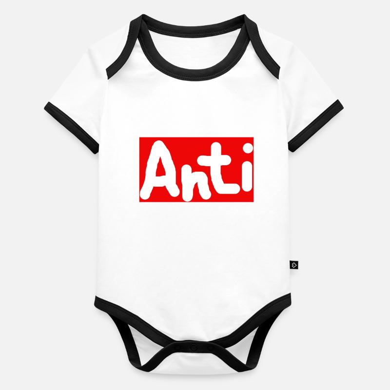 contre Body Bébé bio contrasté manches courtes