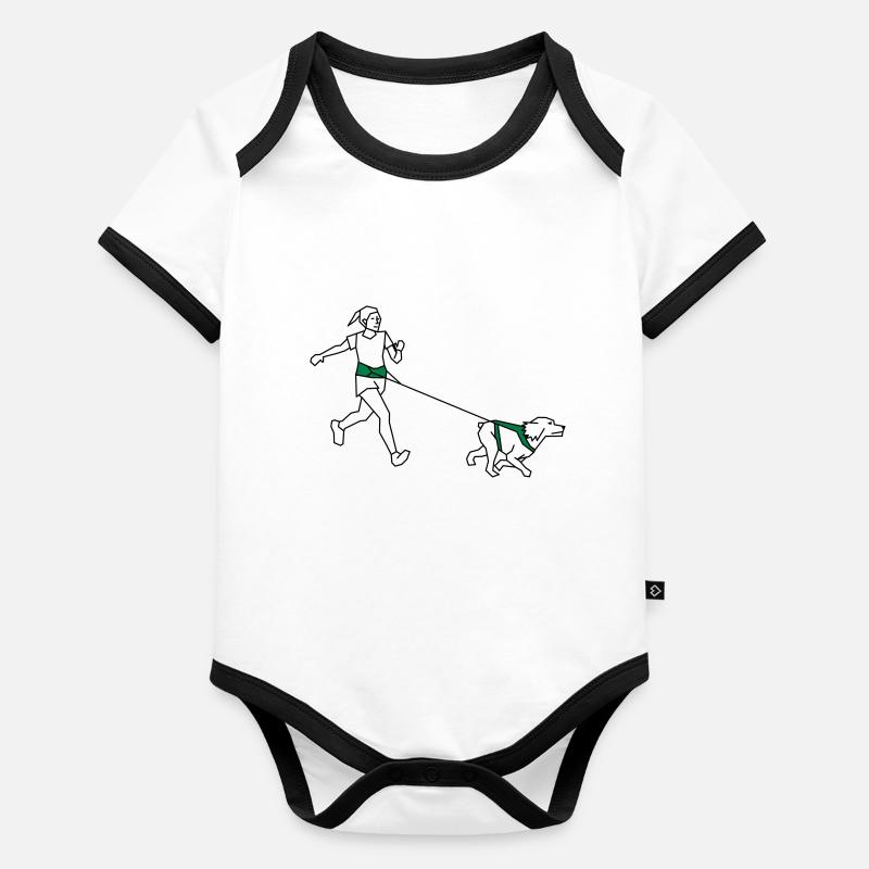 Canicross Baby Bio-Kurzarm-Kontrastbody