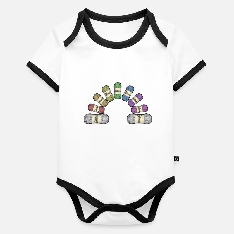 Rainbow or yarn Organic Baby Contrasting Bodysuit