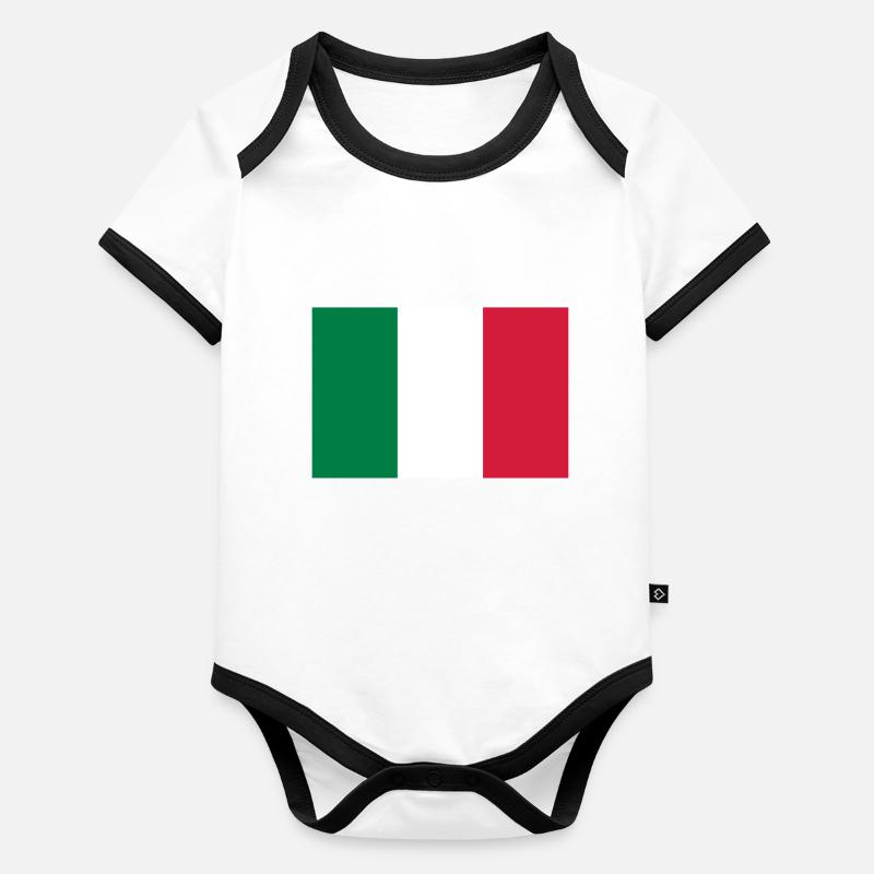 Italien Baby Bio-Kurzarm-Kontrastbody