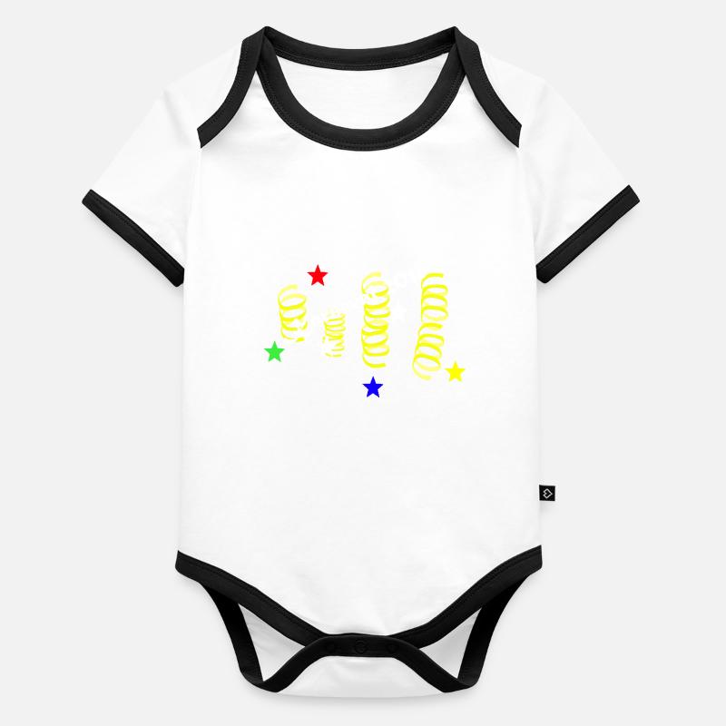 Carnaval 2018 2 Body Bébé bio contrasté manches courtes