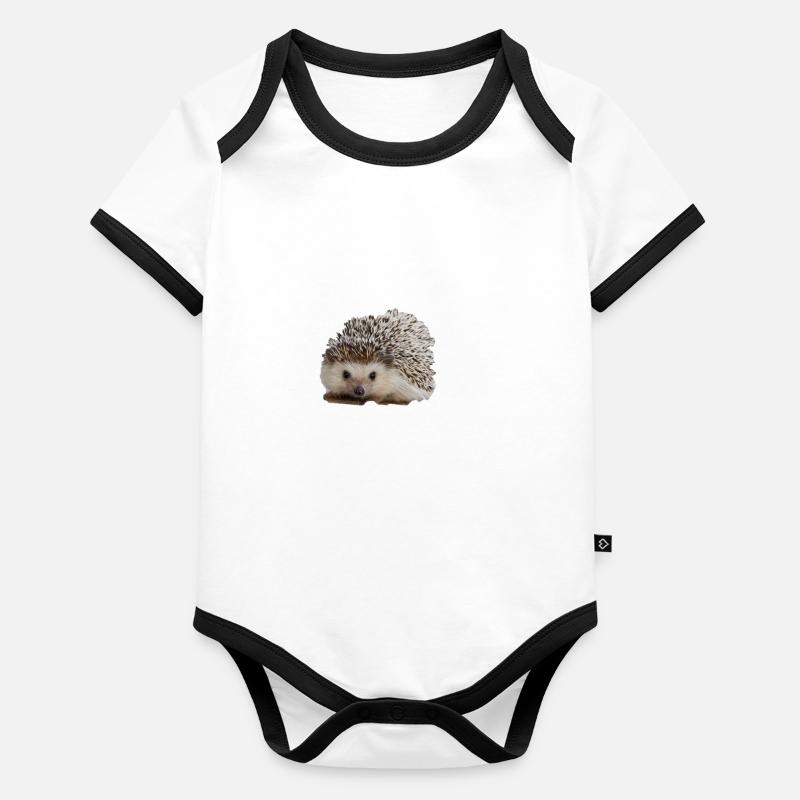 süßer Igel Baby Bio-Kurzarm-Kontrastbody