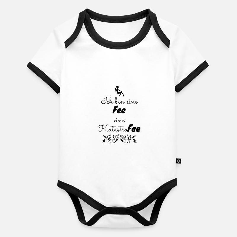 Lustige Sprüche Baby Bio-Kurzarm-Kontrastbody