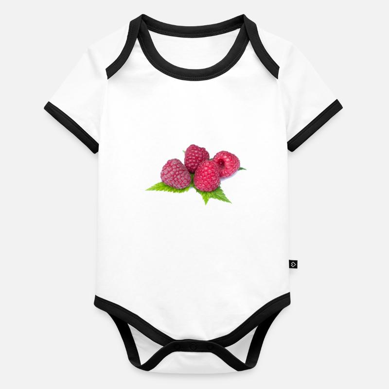 Himbeeren Baby Bio-Kurzarm-Kontrastbody