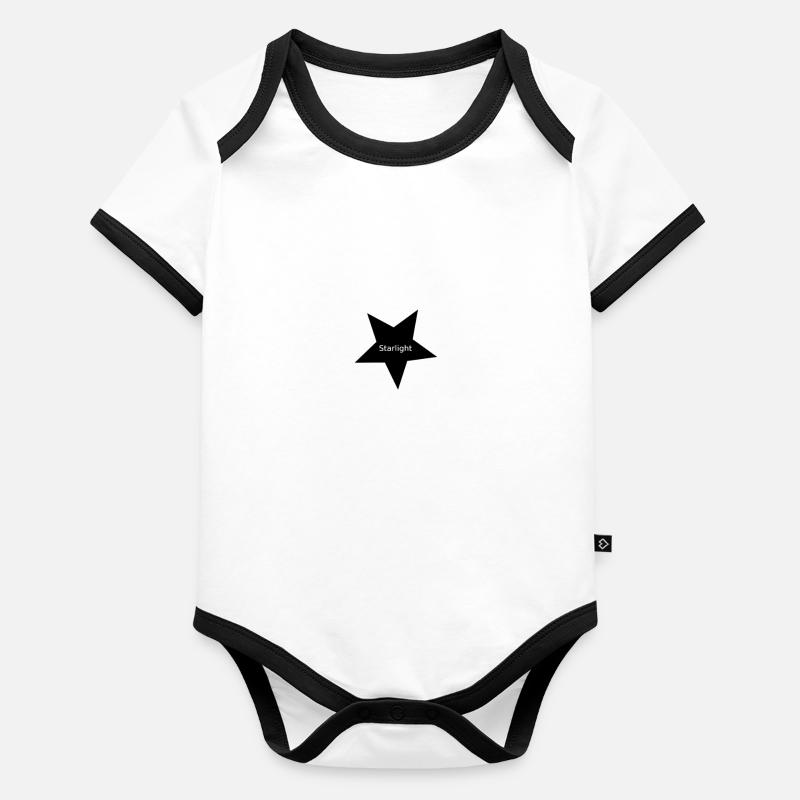 Starlight! Geschenk Idee Stars Baby Bio-Kurzarm-Kontrastbody