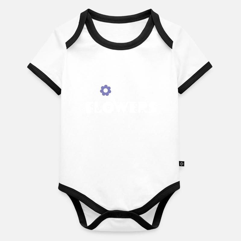 Blumen Flowers Baby Bio-Kurzarm-Kontrastbody