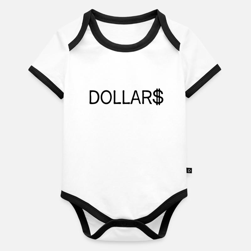 dollars Body Bébé bio contrasté manches courtes