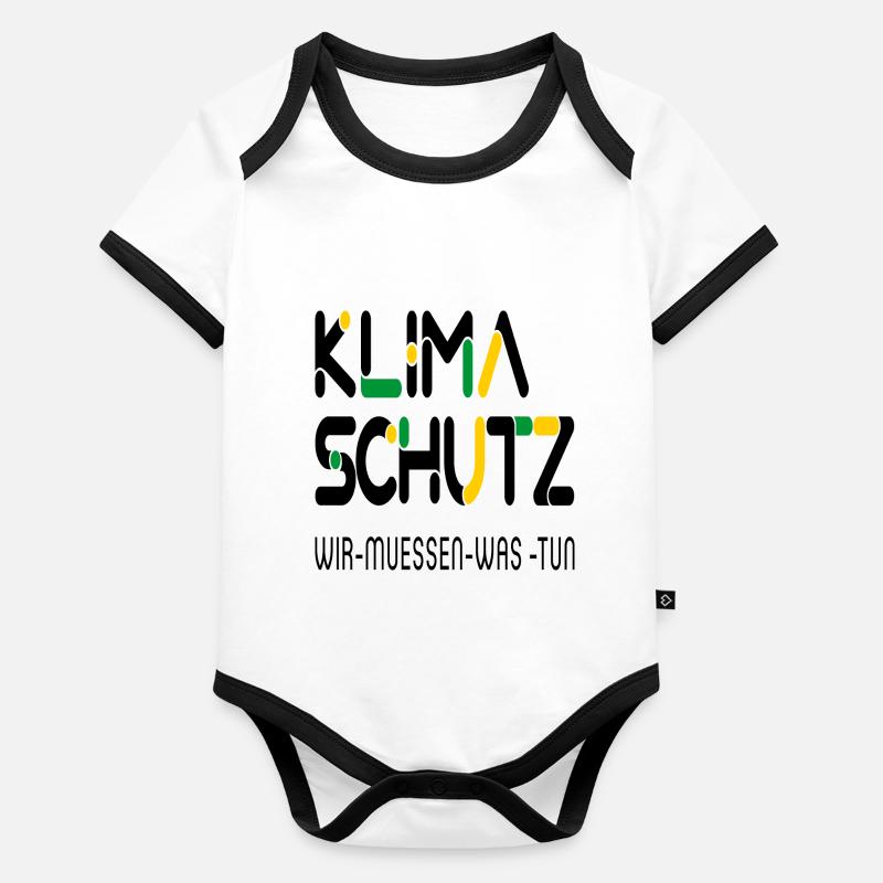 Klimaschutz Baby Bio-Kurzarm-Kontrastbody