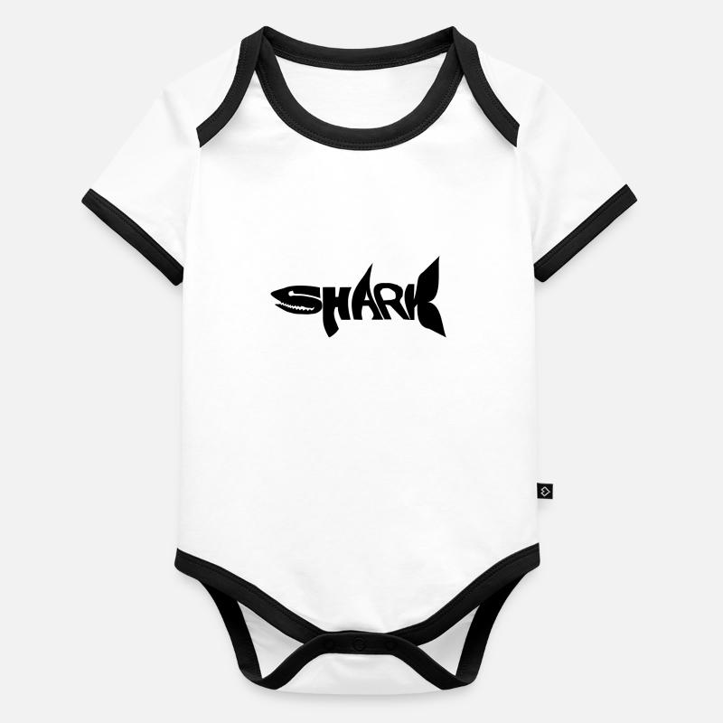 Shark Body Bébé bio contrasté manches courtes