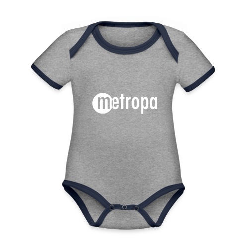 METROPA Logo dark - Baby Bio-Kurzarm-Kontrastbody