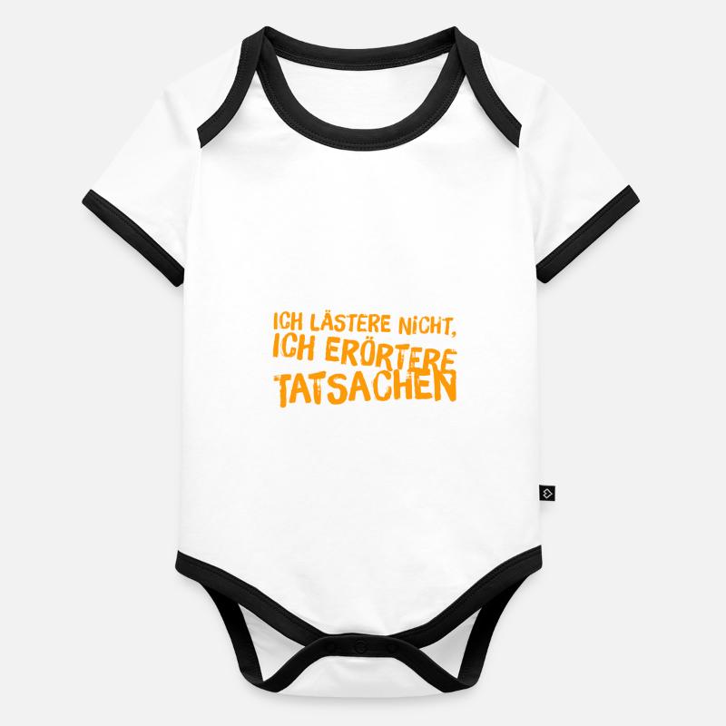 ich lästere nicht Baby Bio-Kurzarm-Kontrastbody