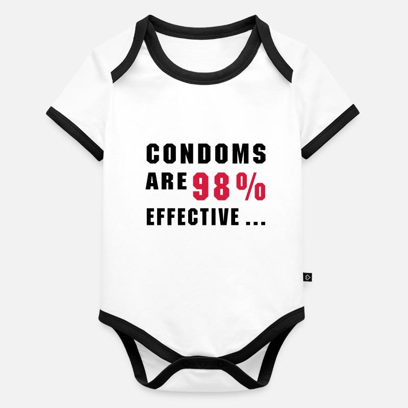 Préservatifs bébé Body Bébé bio contrasté manches courtes
