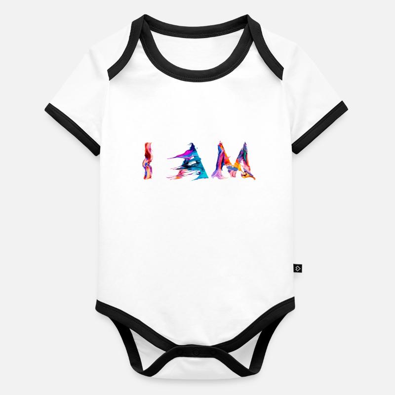 I AM Body Bébé bio contrasté manches courtes