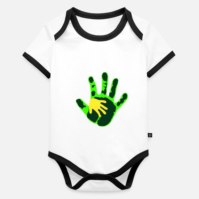 Bébé Signe Body Bébé bio contrasté manches courtes