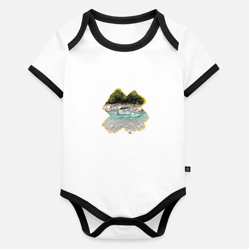Maggia Body Bébé bio contrasté manches courtes