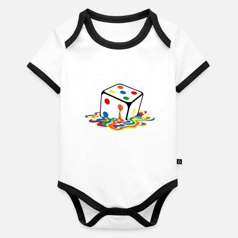 Cube de jeu de fusion Body Bébé bio contrasté manches courtes