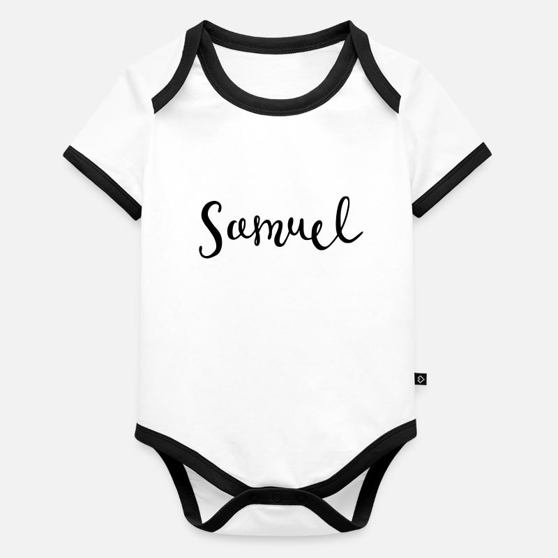 Samuel Body Bébé bio contrasté manches courtes