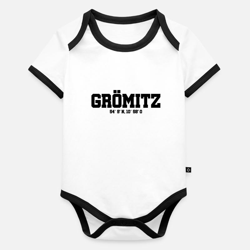 Grömitz - Ostsee - Schleswig Holstein - Ostseebad Baby Bio-Kurzarm-Kontrastbody