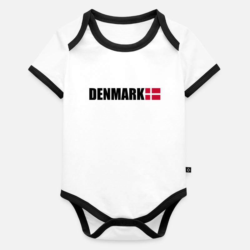 Danemark Body Bébé bio contrasté manches courtes