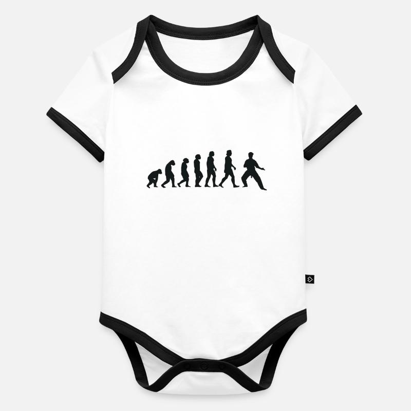 Évolution du karaté Body Bébé bio contrasté manches courtes
