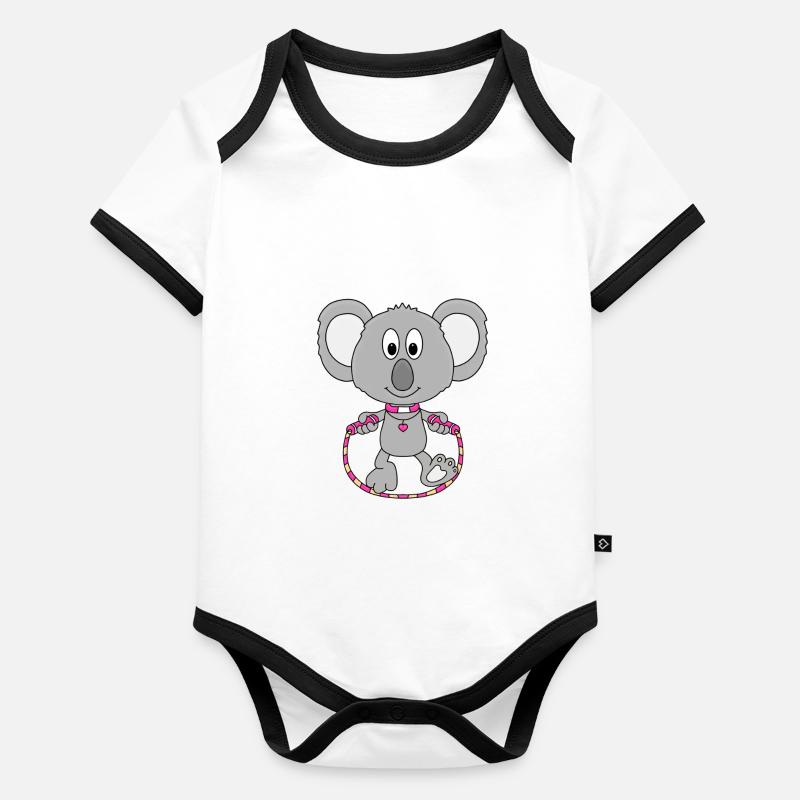 SPRINGSEIL - SEILSPRINGEN - KOALA - BABY - KIND Baby Bio-Kurzarm-Kontrastbody