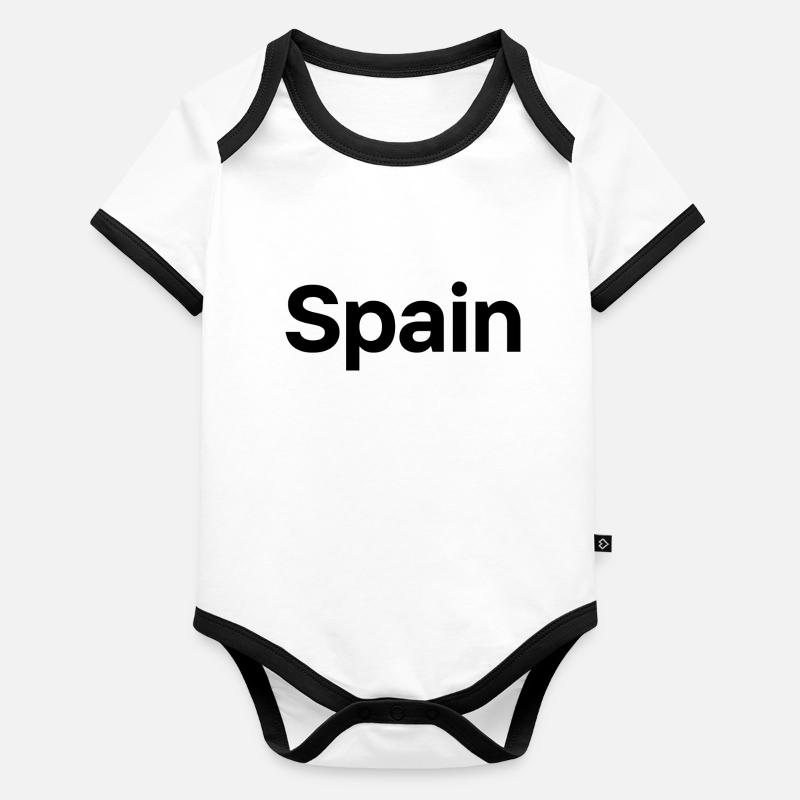 Espagne Body Bébé bio contrasté manches courtes