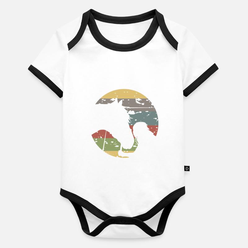 Das Leben ist besser mit Pferden Design Horsing Shirt Baby Bio-Kurzarm-Kontrastbody
