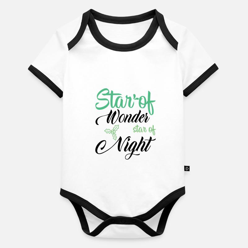 Stern des Wunders Stern der Nacht Baby Bio-Kurzarm-Kontrastbody