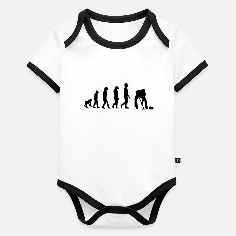 Curling evolution Body Bébé bio contrasté manches courtes