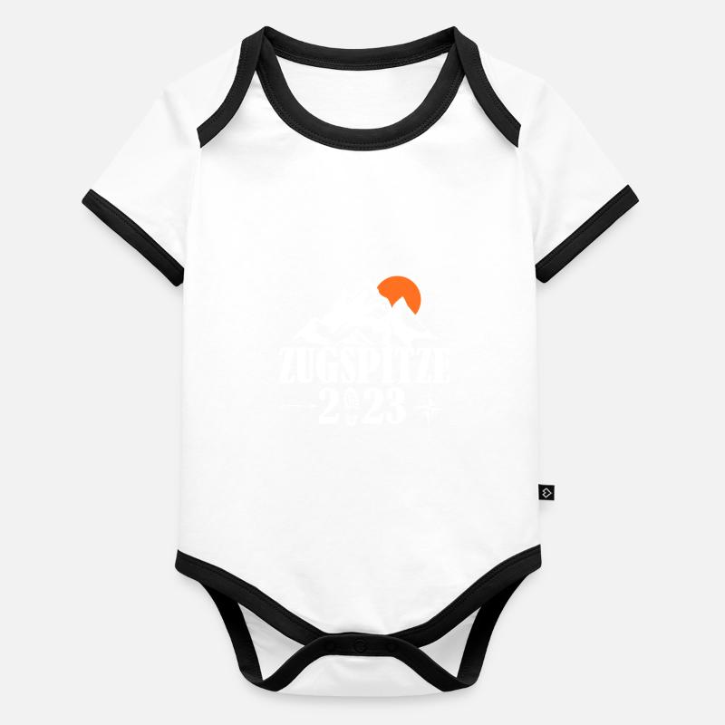 Zugspitze 2023 Baby Bio-Kurzarm-Kontrastbody