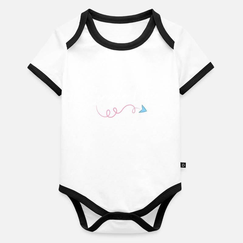 Solo Bachelor Body Bébé bio contrasté manches courtes
