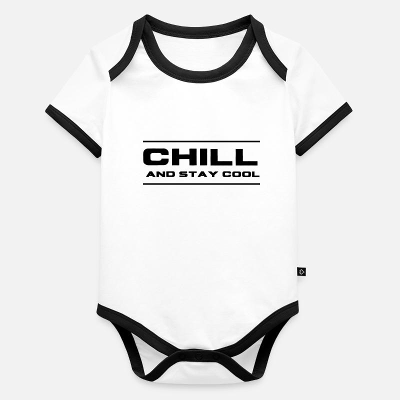 chill and stay cool Baby Bio-Kurzarm-Kontrastbody
