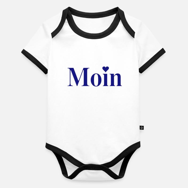 Moin mit Herz Baby Bio-Kurzarm-Kontrastbody