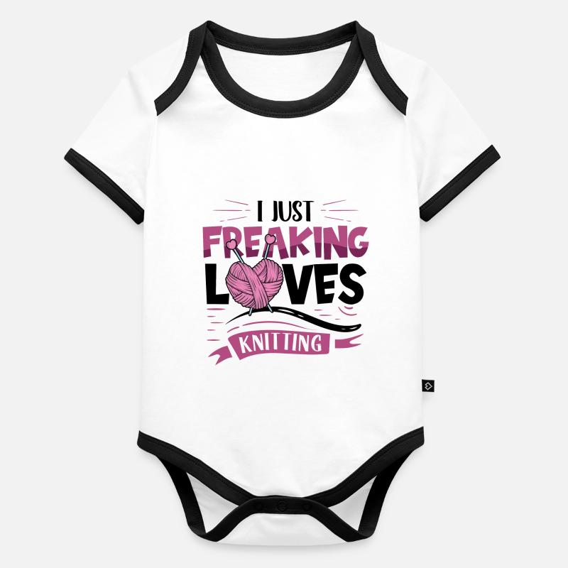 I just freaking loves Knitting Baby Bio-Kurzarm-Kontrastbody
