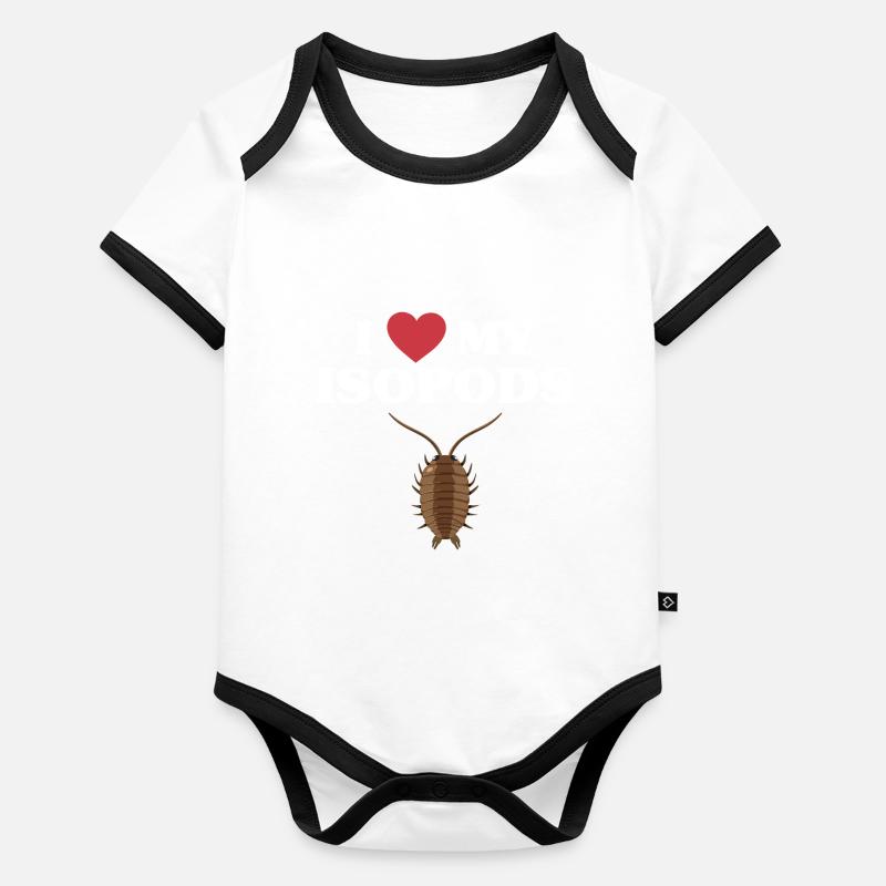 Kellerasseln Baby Bio-Kurzarm-Kontrastbody