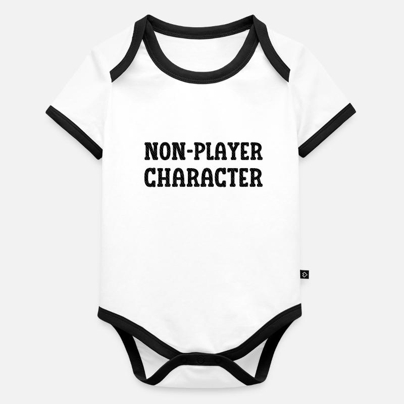 non-player character Body Bébé bio contrasté manches courtes