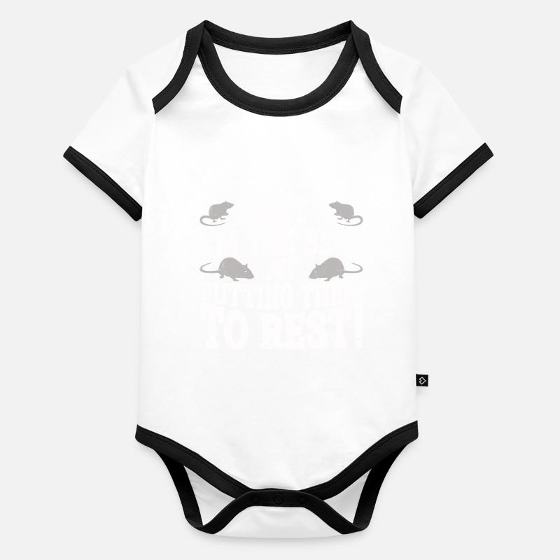 Schädlingsvernichter Baby Bio-Kurzarm-Kontrastbody